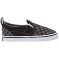 thumbnail image 1 of Vans Kids Slip-On V (Infant/Toddler) (Checkerboard) Black/Pewter, 1 of 5