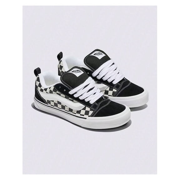 Vans Knu Skool Casual Sneakers Checkerboard Black/True White Unisex Shoes size m7