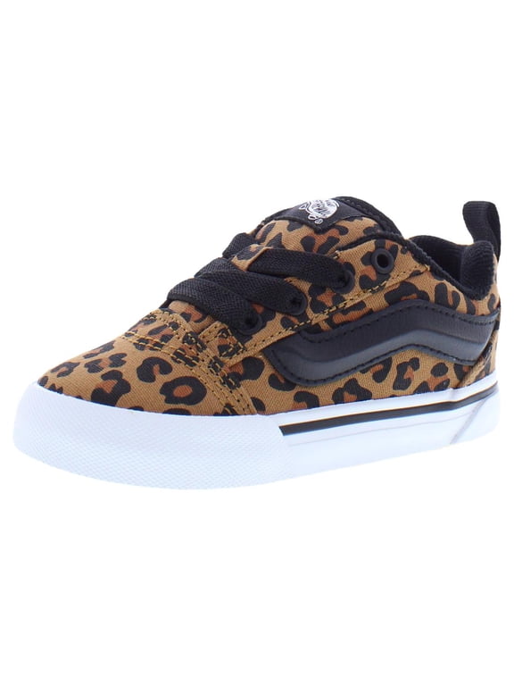 Knu Skool Elastic Lace Infant/Toddler Shoes Size 9, Color: Leopard/Black