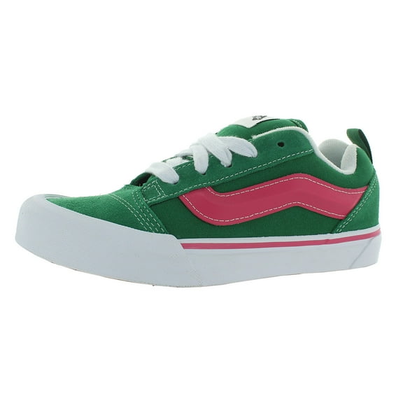 Vans Knu Skool GS Boys Shoes Size 4, Color: Green/Pink