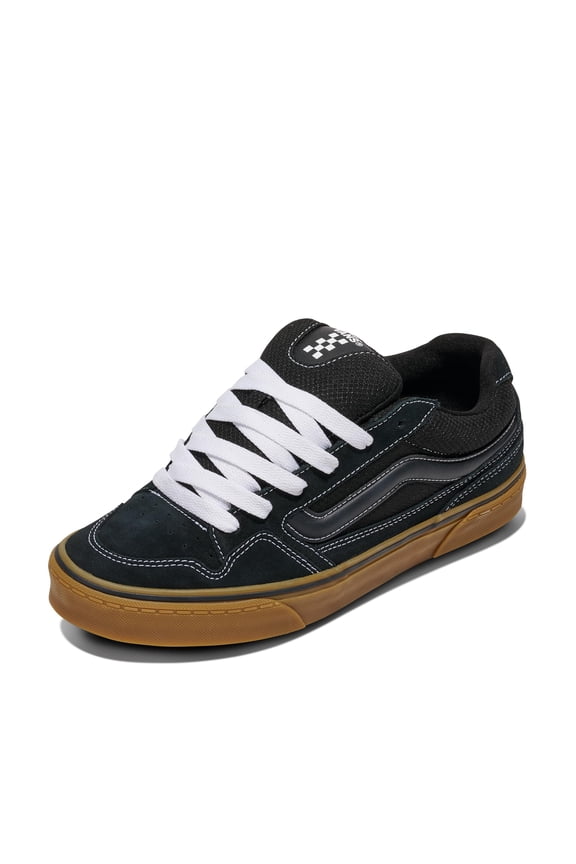 Men's Caldrone Shoe | Chunky Low-Top Fashion Sneakers with Retro-Inspired Style, Black Gum, 7.5