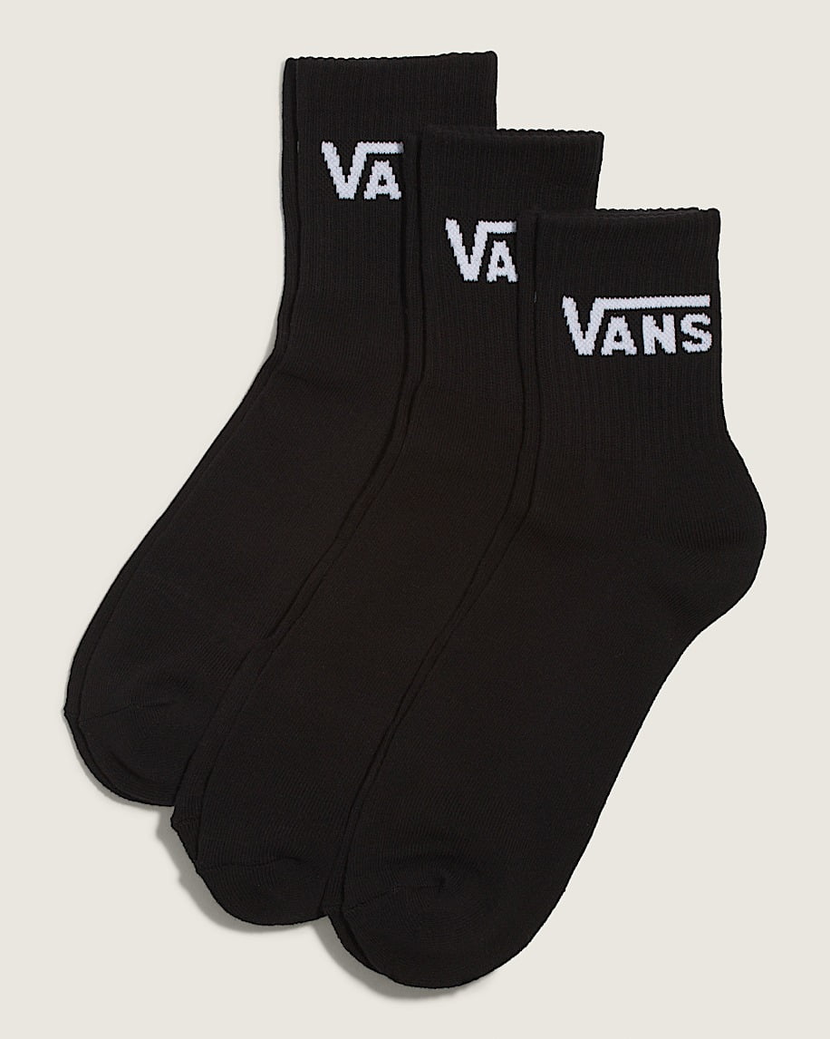 Vans | Men's, Classic Half Crew Socks, 3-Pack (9.5-13, Black)