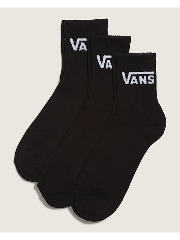 | Men's, Classic Half Crew Socks, 3-Pack (9.5-13, Black)