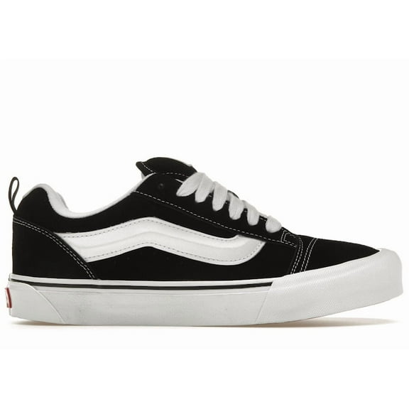 Vans Men's Knu Skool Black White Skateboarding Shoes, from StockX