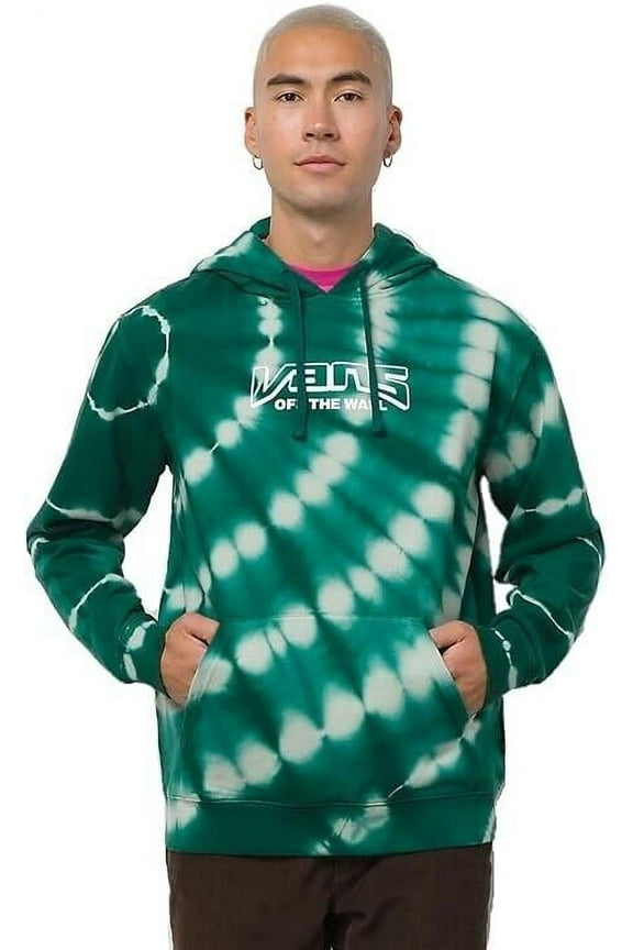 Men's Off The Wall Graphic Tie Dye Hoodie (Desert Sage/Botnical Grdn) Small