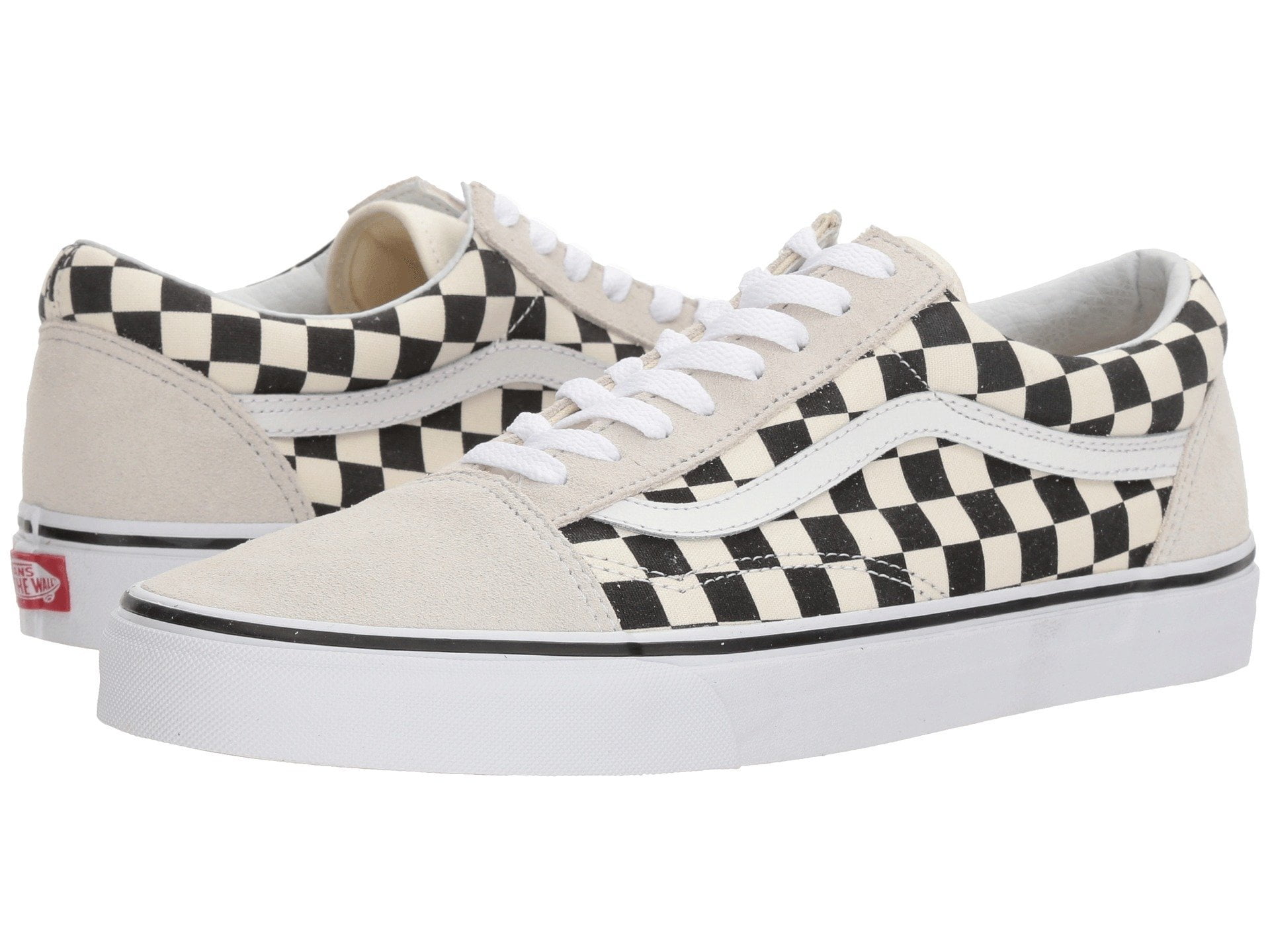 Vans Men's Old Skool Sneaker, Checkerboard/Off White/Black, Size 11