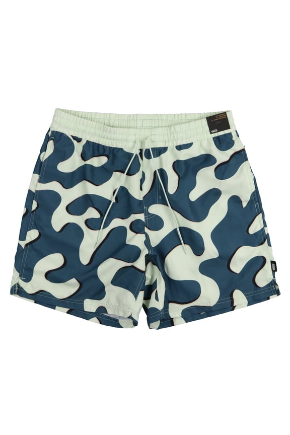 Men's Primary Print Marble AOP Board Shorts Large Green Relaxed Fit