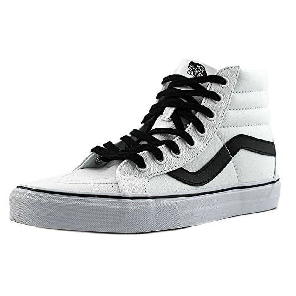 Vans Men s Sk8 Hi Reissue Canvas True White Black Ankle High