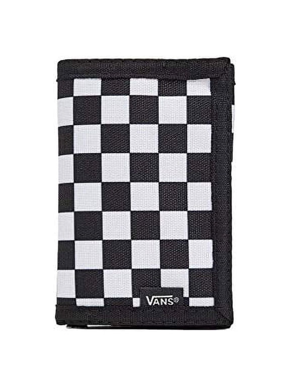 Men's Slipped Trifold Wallet (Black/White Checker/Black)