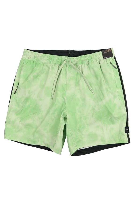 Men's Voyage Volley Shorts Medium Celadon Green Tie Dye
