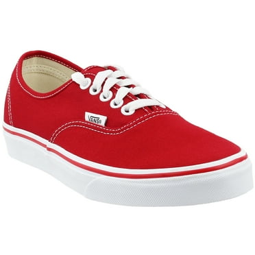 Vans Mens Authentic Canvas Shoes Classic Skateboard Sneakers Casual - Red