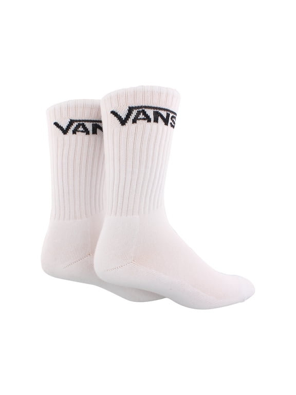 Classic Crew Socks 3 Pack Mens Socks Size 6.5/9, Color: White/Black
