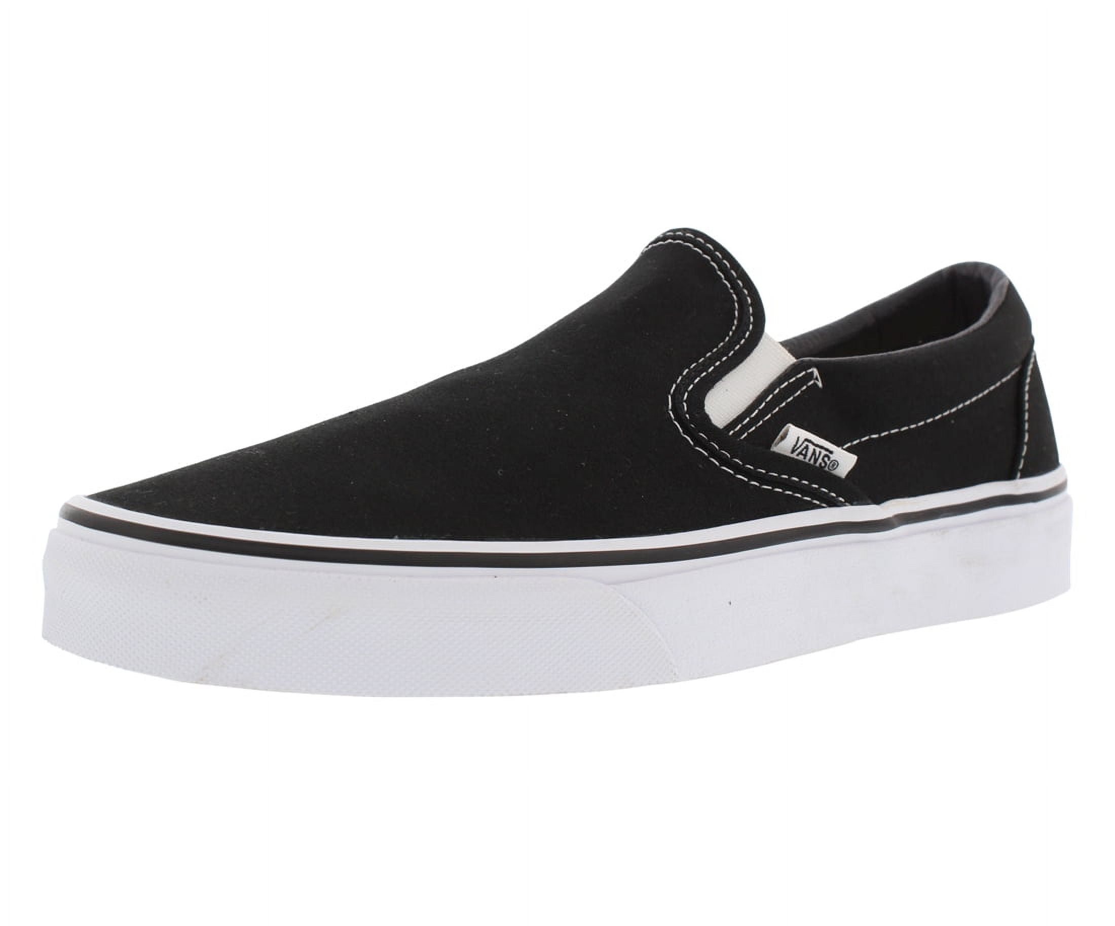Vans Unisex Mens 7, Womens 8.5 Black Slip-On Canvas Loafers, Sneakers VANS Skate Style 53 Black Velvet Loafers VNOA5HEL5AA Women main image 2