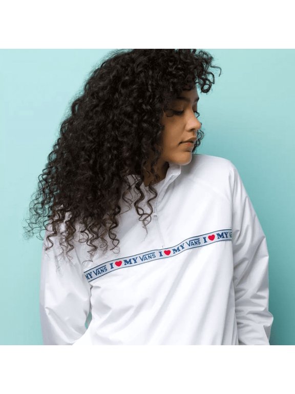 My Vans Anorak White Women's Half Zip Jacket Size S