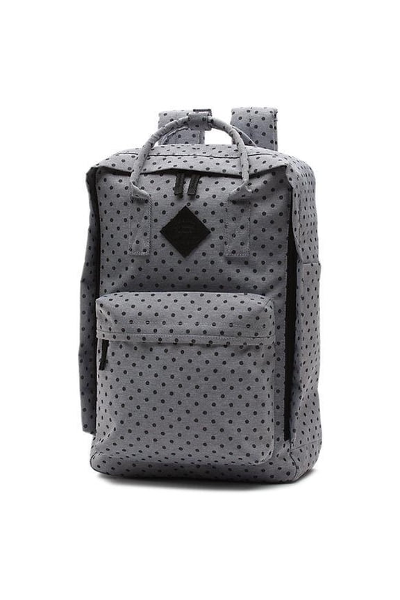 Vans Off The Wall Icono Square Gray Polka Dot Laptop Backpack New NWT