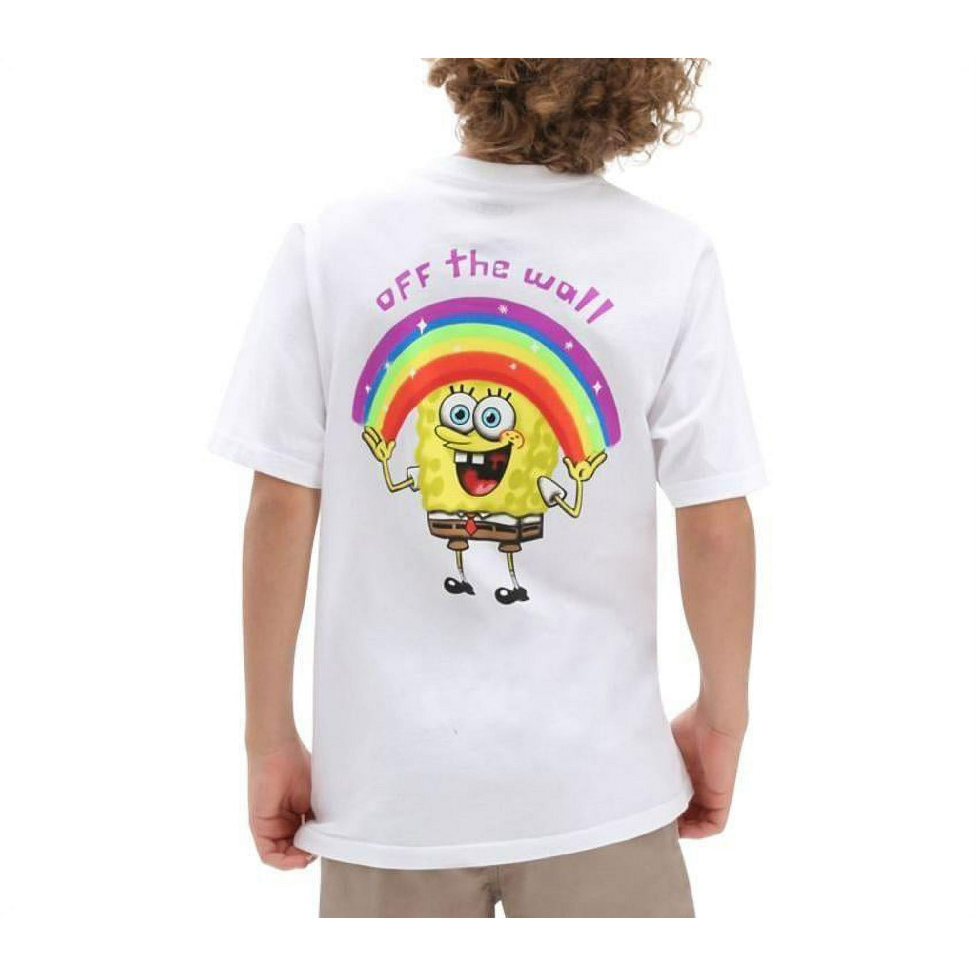 Vans Off The Wall Boys X SpongeBob SquarePants Imagination Tee T-Shirt - White (Large) - Walmart.com