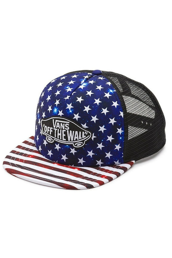 Off The Wall Men's Americana Stars & Stripes Surf Patch Trucker Hat Cap