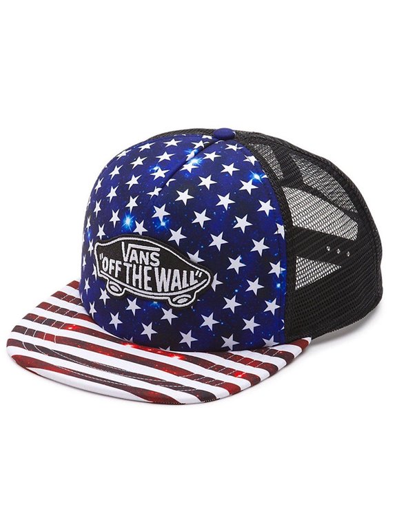 Off The Wall Men's Americana Stars & Stripes Surf Patch Trucker Hat Cap