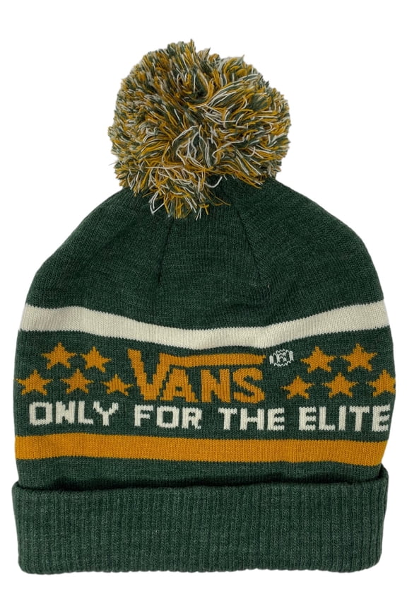 Off The Wall Men's Elite Pom Cuff Beanie (Olive Green)