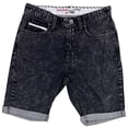 thumbnail image 1 of Vans Off The Wall Men's Hannon Stretch Bermuda Cuffed Denim Jean Shorts (32, Washed Black), 1 of 2
