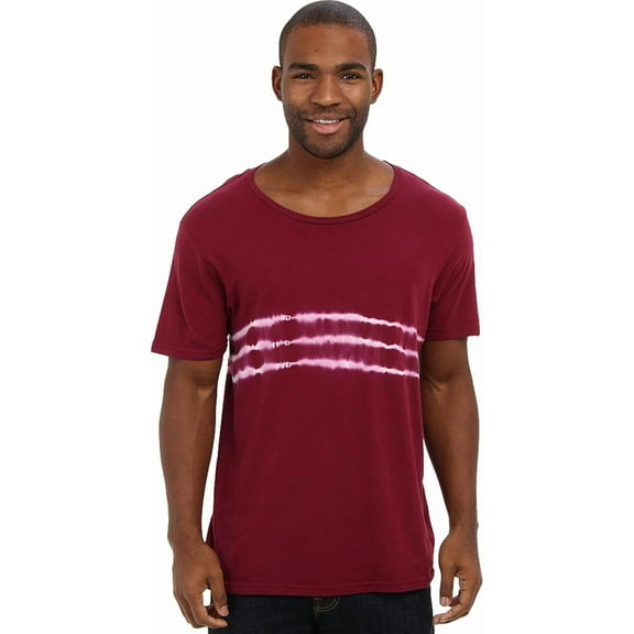 Vans Off The Wall Men's T-Shirt Moonlet Wide Neck Tie Dye Short Sleeve Tee (Medium, Burgundy)