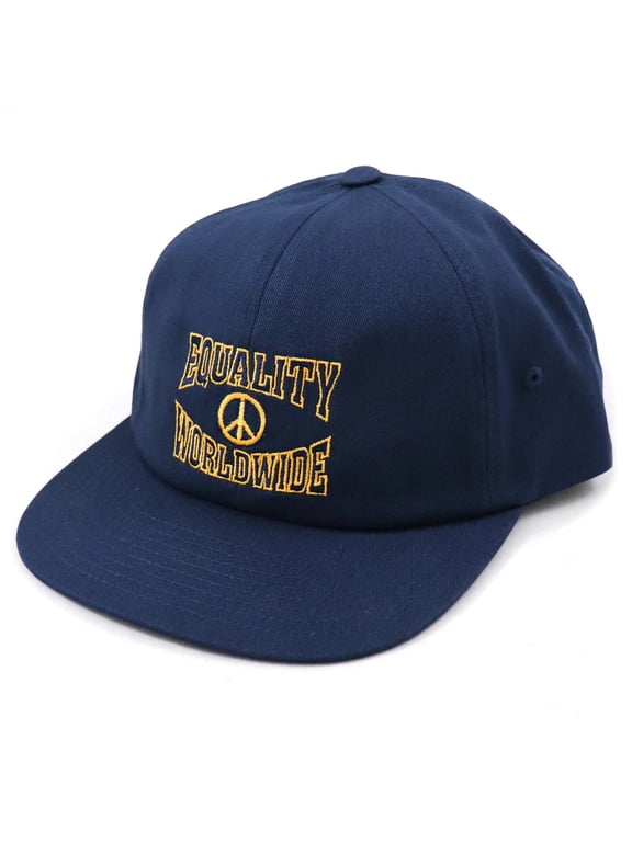 Off The Wall Men's Take A Stand Equality Worldwide Strapback Hat Cap - Dress Blue