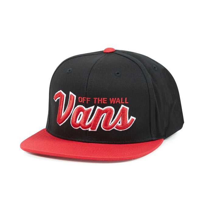 Vans The Wall Wilmington Snapback Hat Cap (Black/Red/Red) -