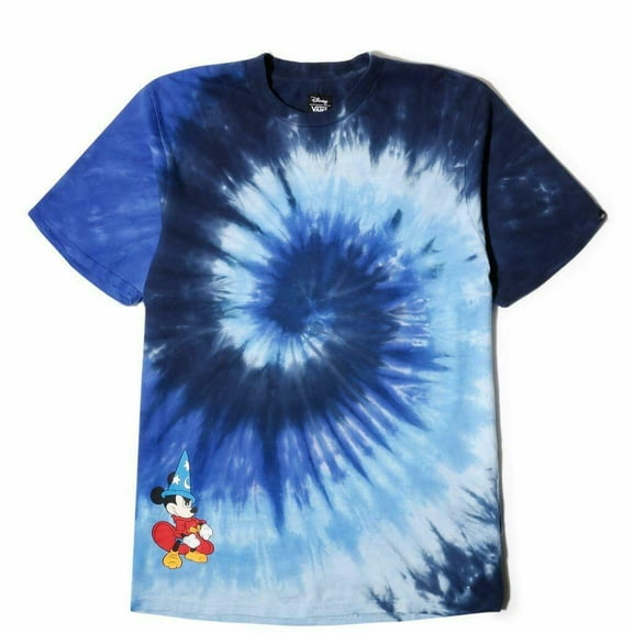 Vans Off The Wall Men's X Disney Mickey's 90th Fantasia Tye Die Tee T-Shirt (Small)