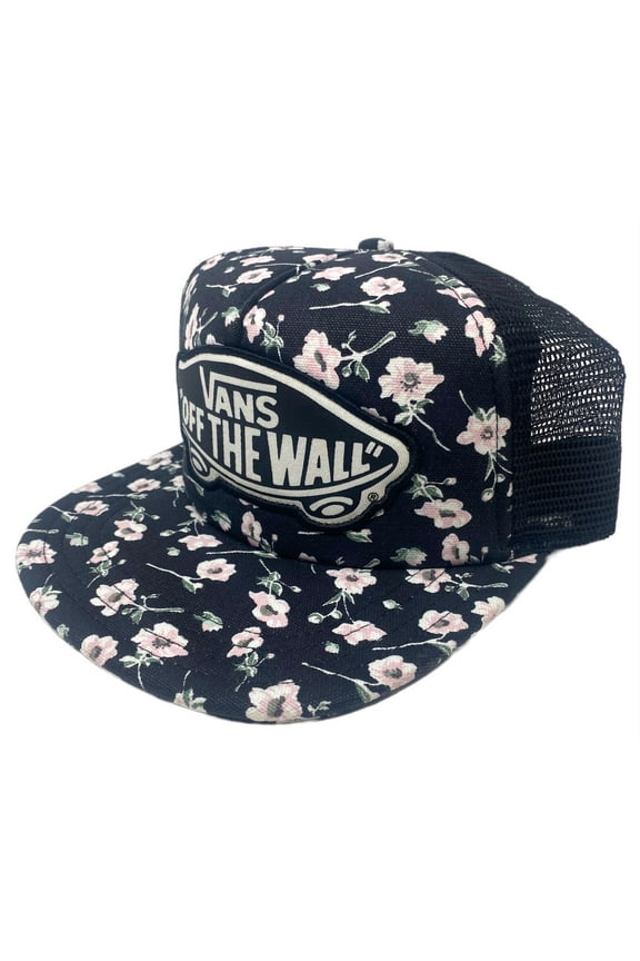 Off The Wall Women's Beach Girl Trucker Hat Cap - Graphite Floral