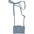 thumbnail image 1 of Vans Off The Wall Women's Jenna Faux Leather Perforated Crossbody Chain Wallet (Mirage Blue), 1 of 6