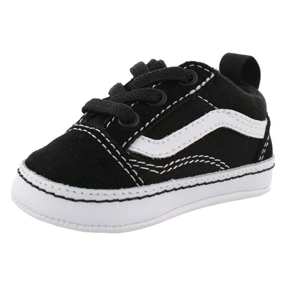 Vans Old Skool Crib Baby Boys Shoes Size 3, Color: Black/True White