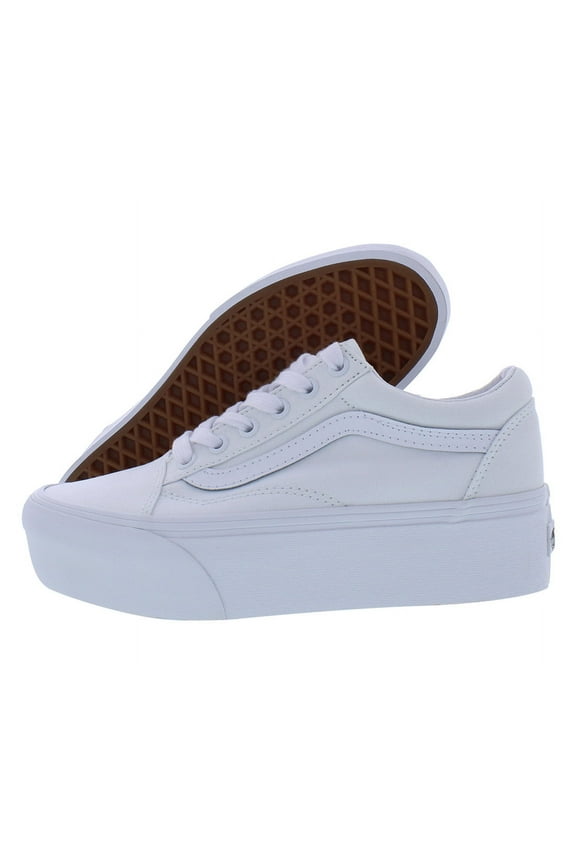 Old Skool Stac Unisex Shoes Size 4.5, Color: True White