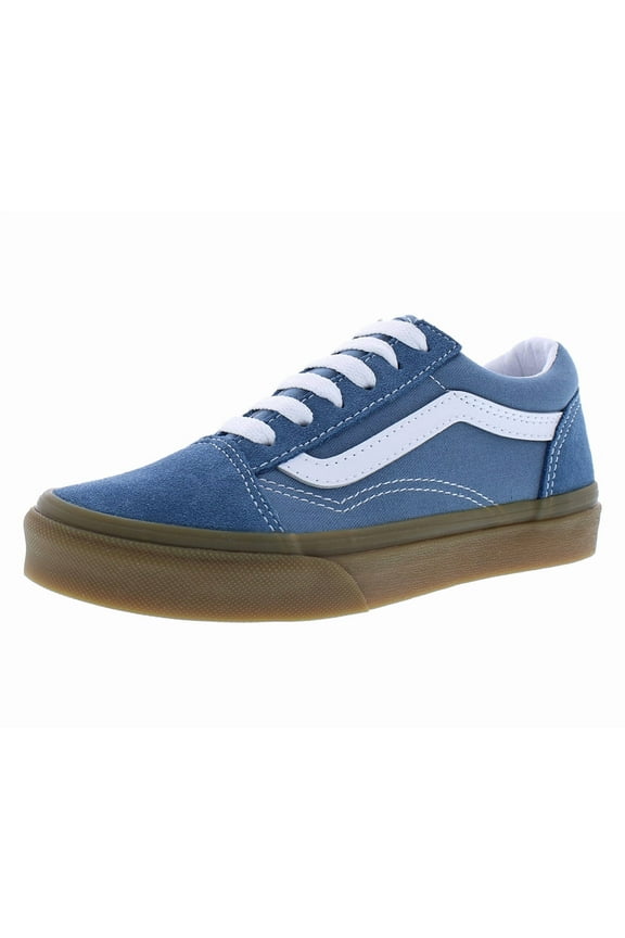 Old Skool Suede PS Boys Shoes Size 3, Color: Gum Blue/True White