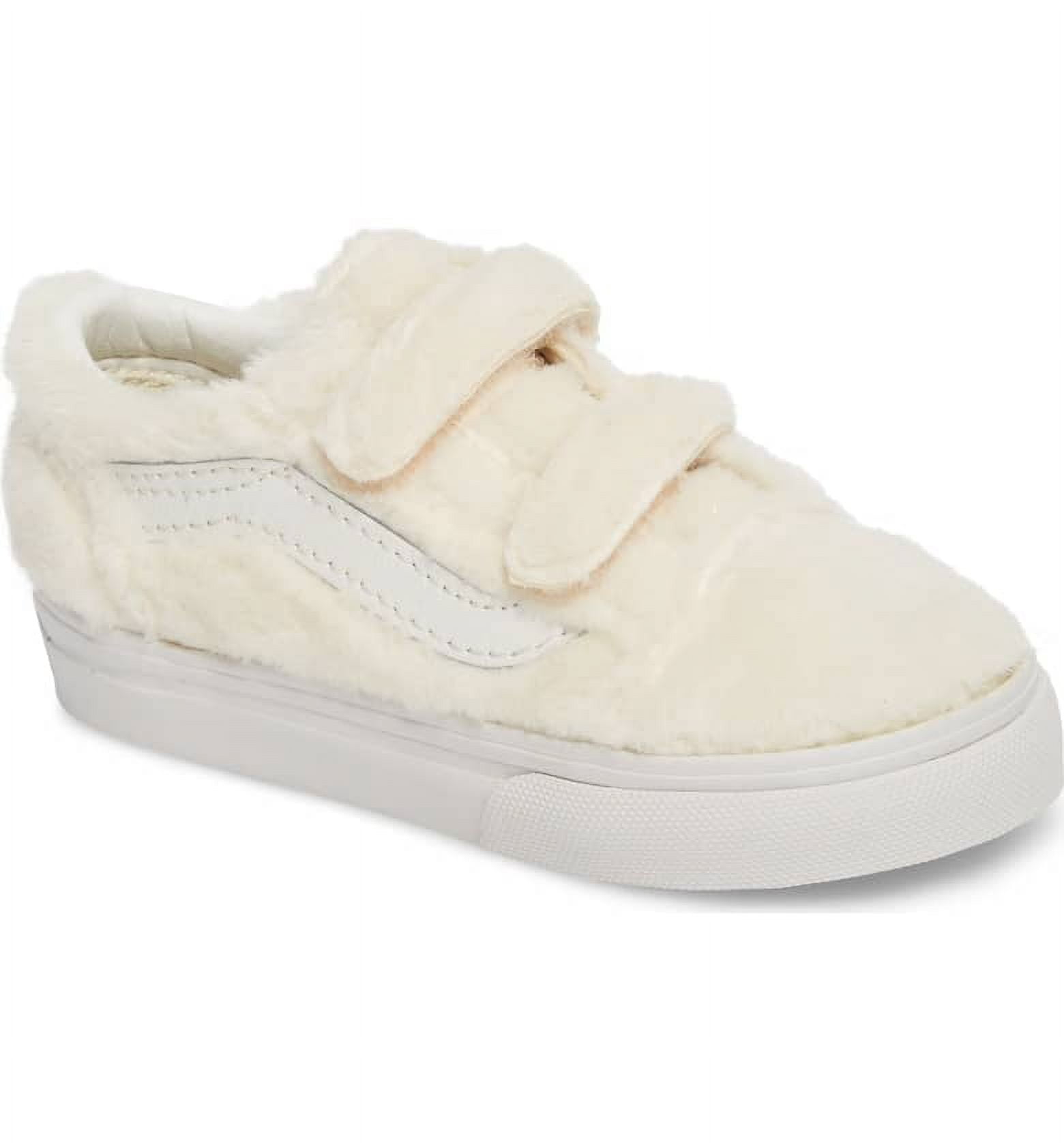 Vans Old Skool V Sherpa Turtledove White Skate Shoes Size 9