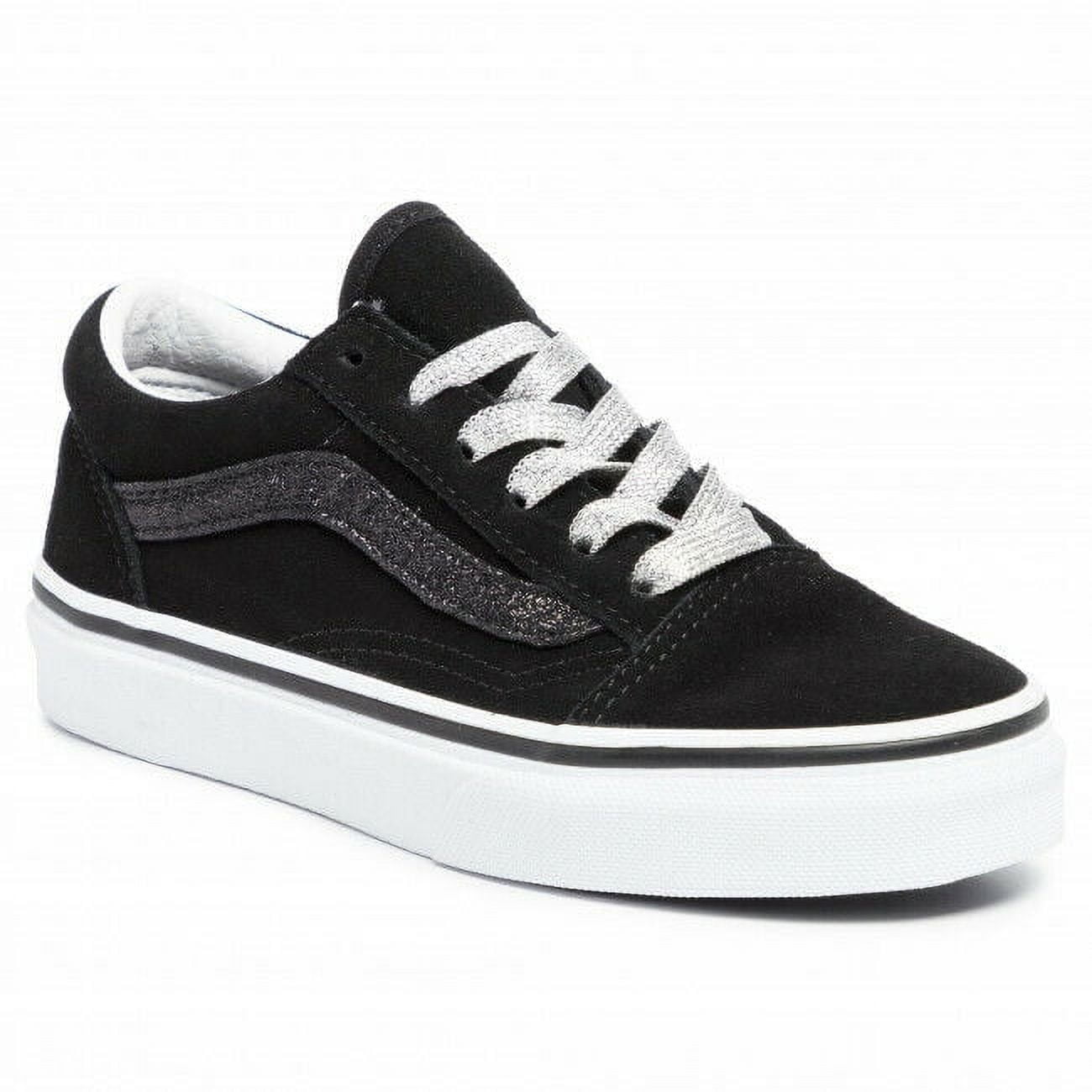 All black top glitter vans
