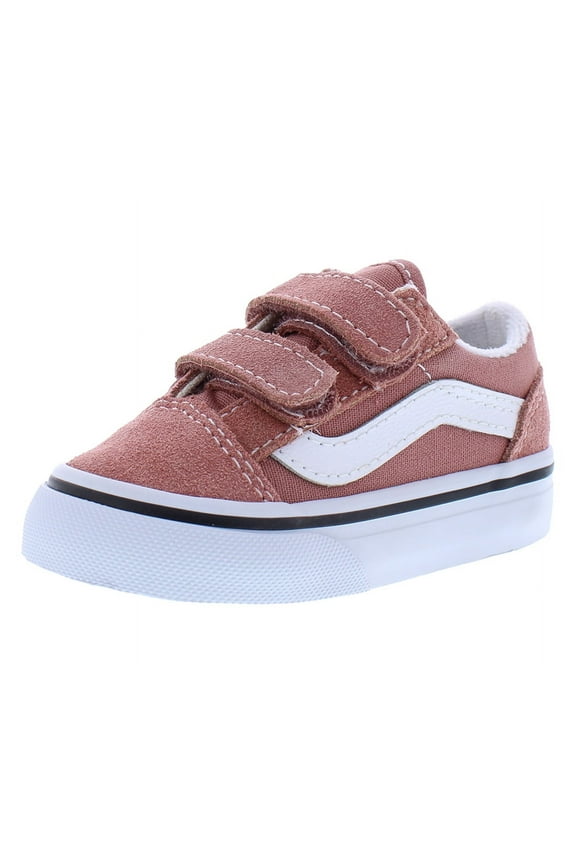 Old Skool Velcro Suede Infant/Toddler Shoes Size 5, Color: Color Theory Withered Rose