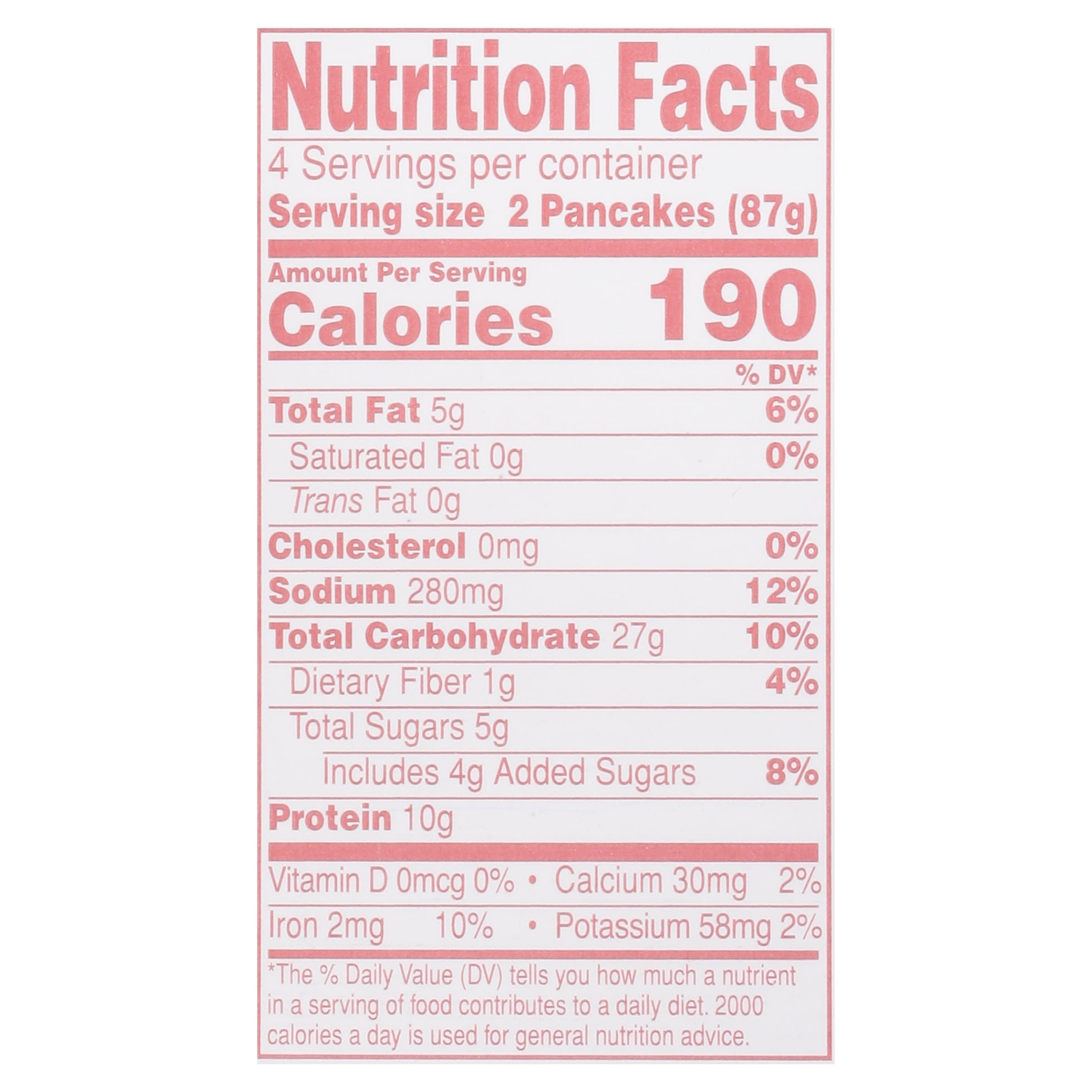 Vans Original Protein Pancake, 12.4 Ounce 12 per case.