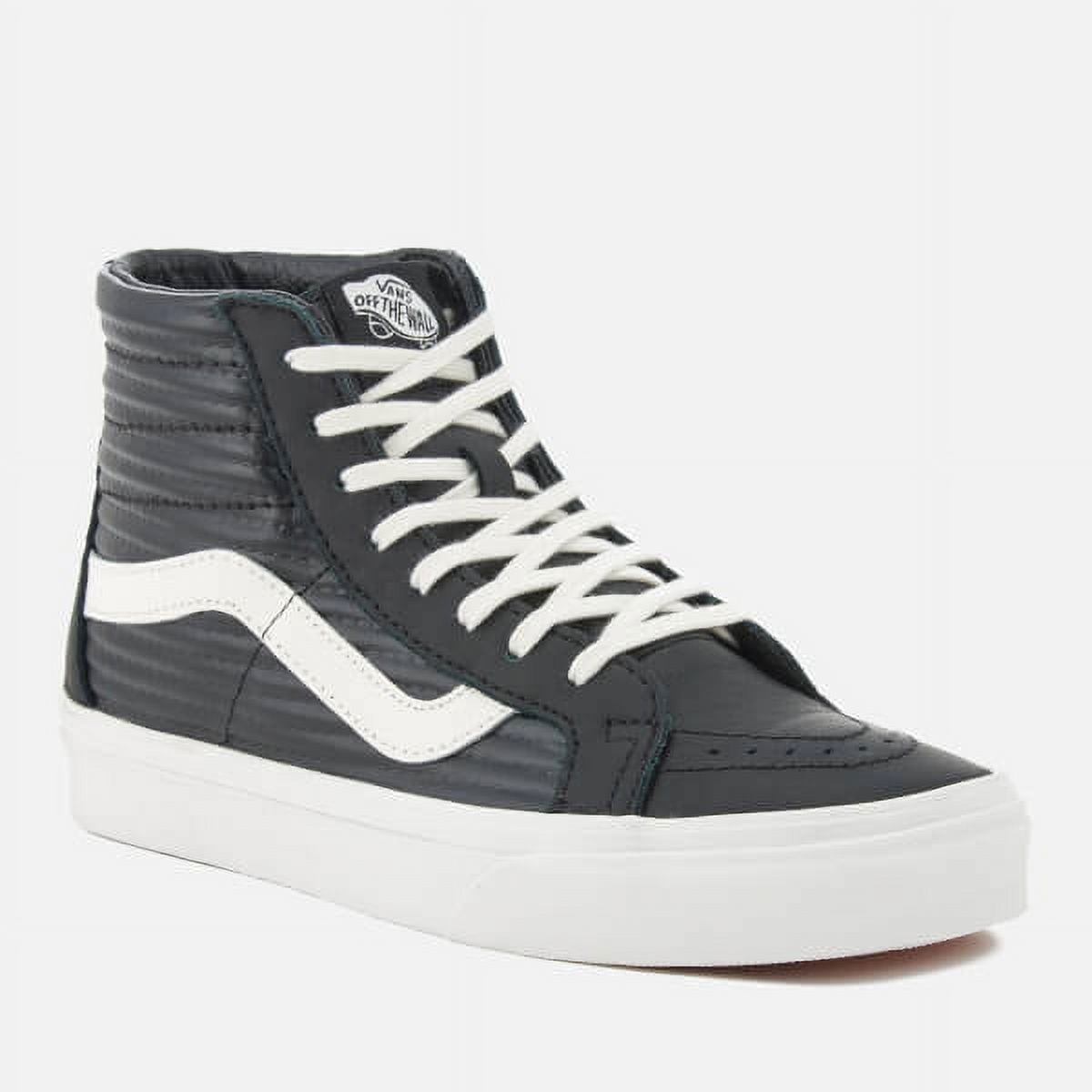 Vans SK8 Hi 38 Reissue Moto Leather Black Blanc de Blanc Women s Shoes Size 9