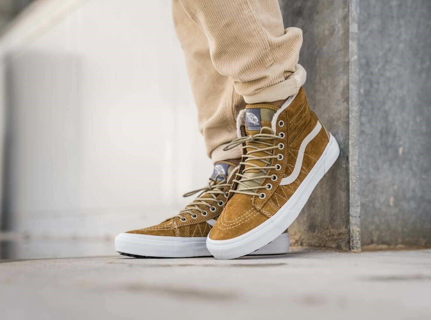 vans sk8 hi mens gold