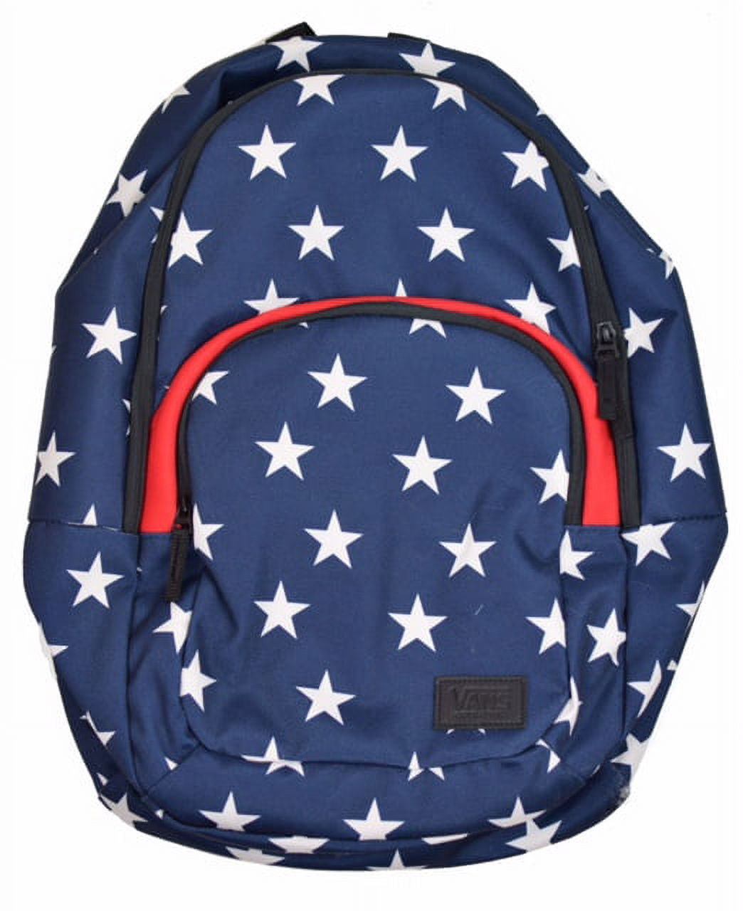 Vans red white sales and blue backpack