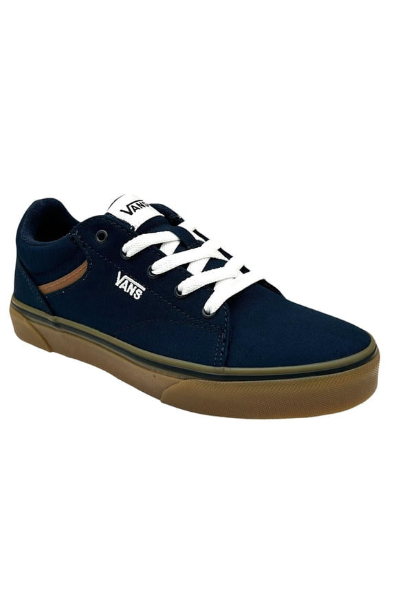 Seldan Youth Boy's Canvas Sneaker Size 4 Gum Dress Blues Lace up Shoes