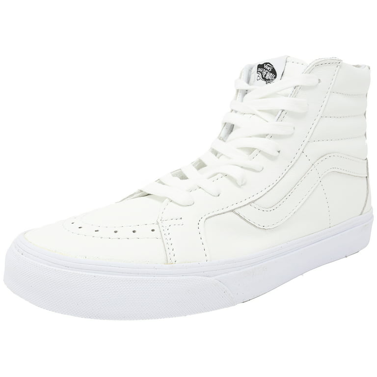 Vans Sk8-Hi Reissue Zip Premium Leather True White / Black High-Top  Skateboarding Shoe - 11M 9.5M 