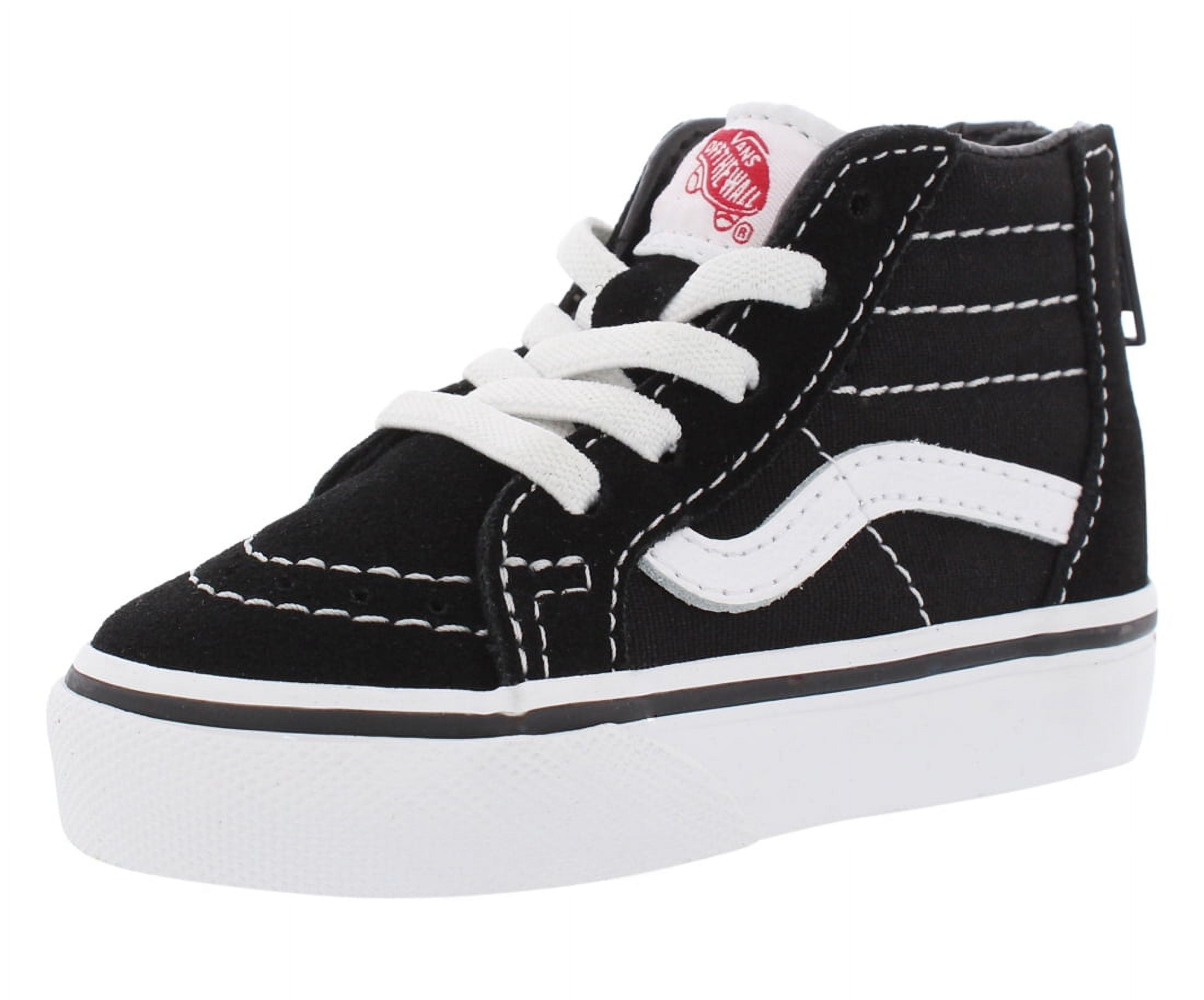 Vans Sk8-Hi Zip Baby Boys Shoes Size 8, Color: Black/White
