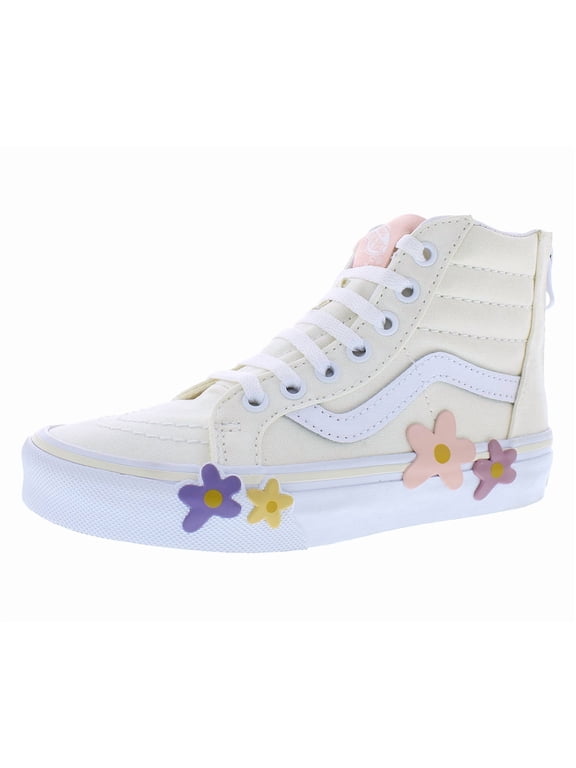 Sk8 Hi Zip PS Girls Shoes Size 3, Color: Egret