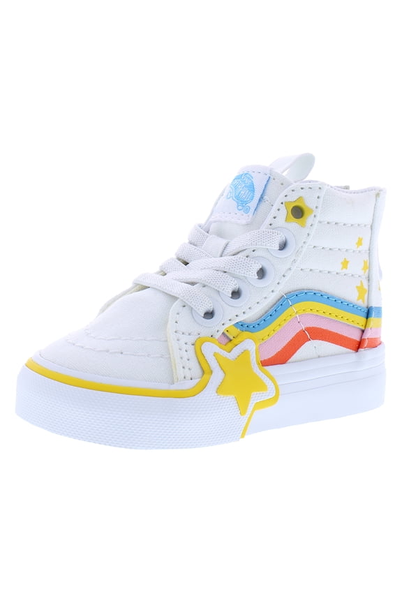 Sk8 Hi Zip Rainbow Infant/Toddler Shoes Size 5, Color: Rad Rainbow True White/Multi Colored