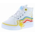 thumbnail image 1 of Vans Sk8 Hi Zip Rainbow  Infant/Toddler Shoes Size 7, Color: Rad Rainbow True White/Multi Colored, 1 of 5