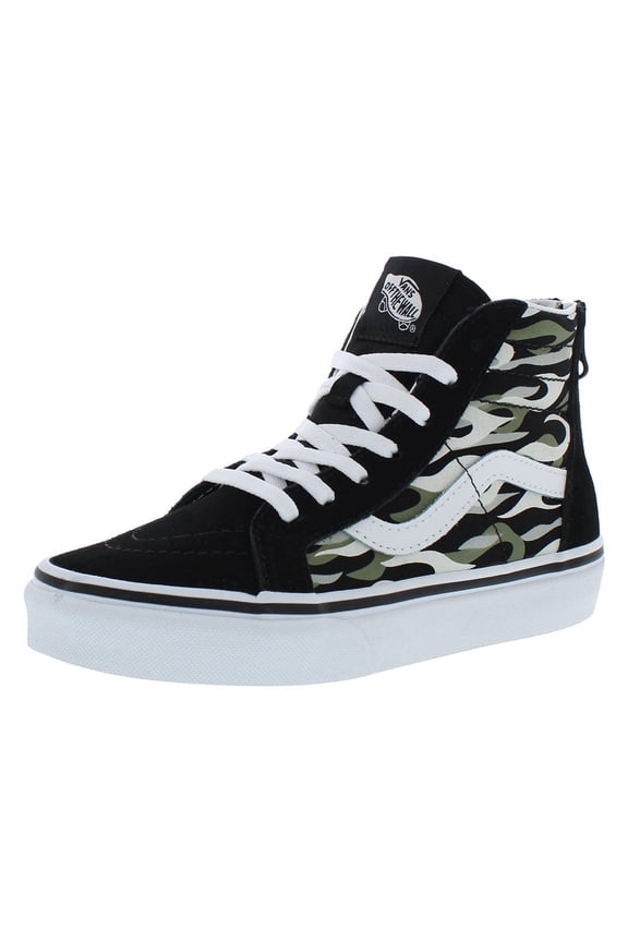 Sk8 High PS Boys Shoes Size 12, Color: Flame Camo Black/Grey