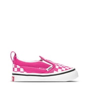 Vans Slip-On V Unisex/Toddler shoe size 4 Toddlers  Casual VN0A348830Z ((Checkerboard) Fuchsia Purple/True White)