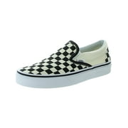 Vans U Classic Slip-On Unisex Shoes Size 10, Color: Black/White Checkerboard/White