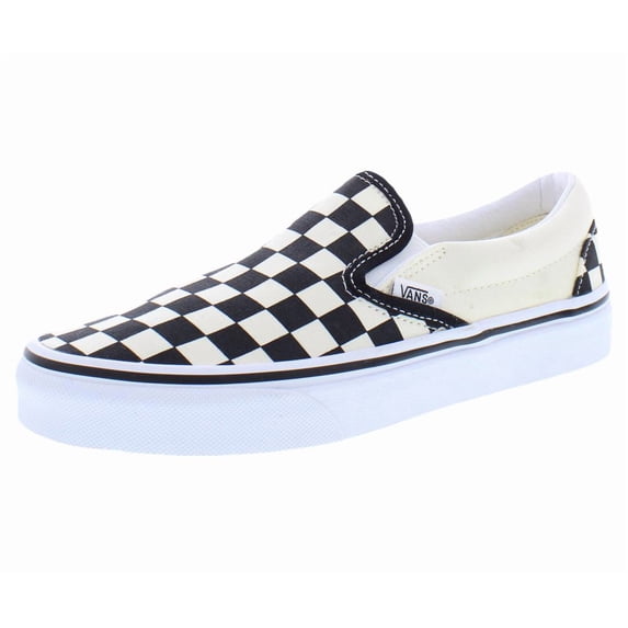 Vans Classic Slip On Unisex Shoes Size 5, Color: Black/White/Checkerboard/White